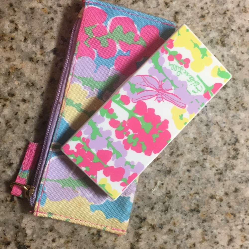 Lilly Pulitzer and estee lauder eyeshadow and case